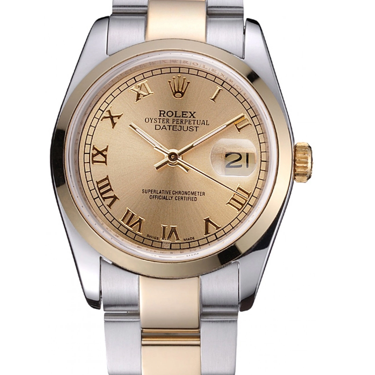 And 622265 Gold Datejust Dial Rolex Steel Case Gold Stainless 0601